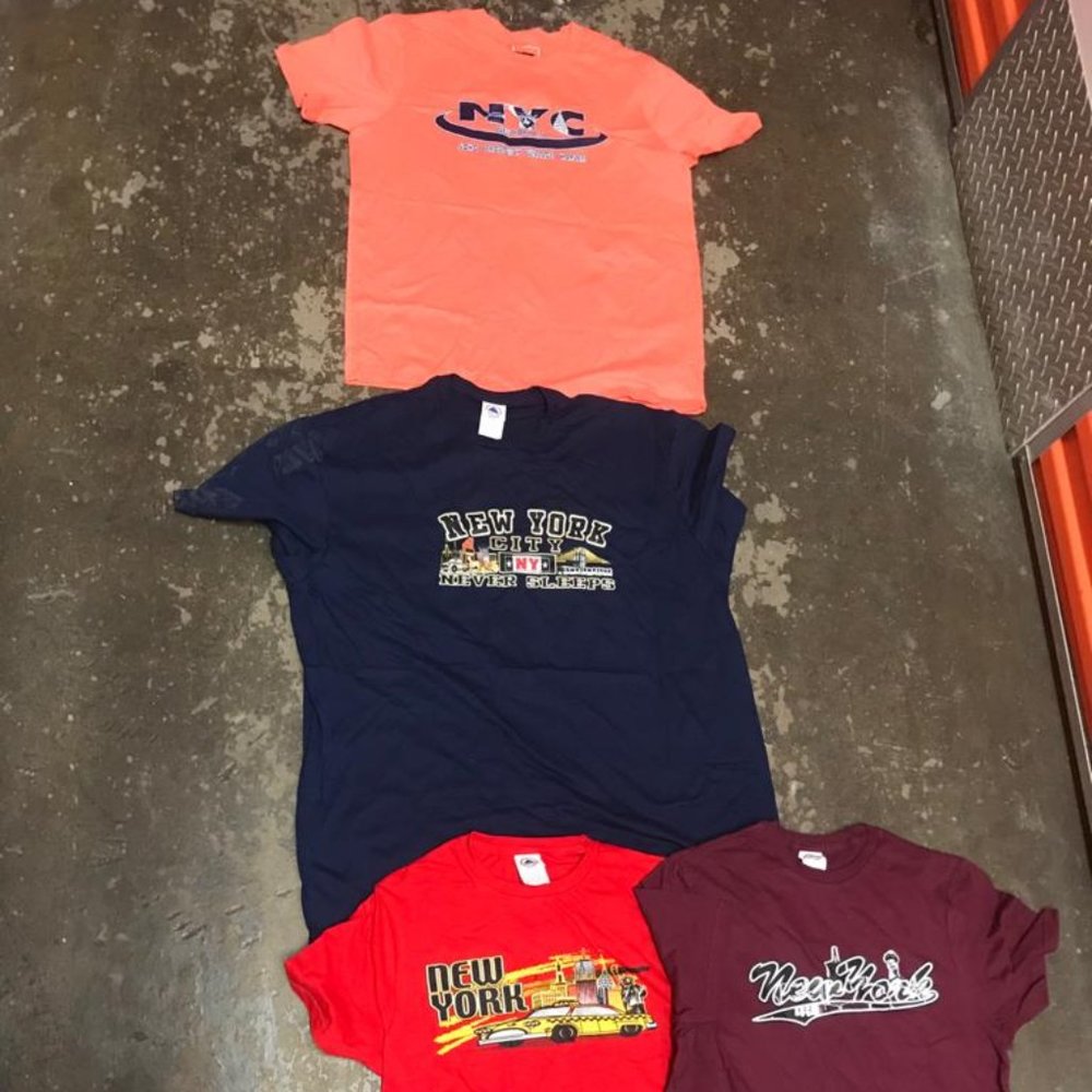 New York Print T-Shirt 12 in Pack Assorted Color